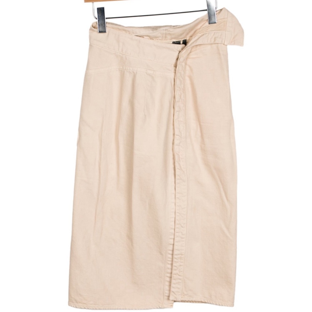 JACQUEMUS asymmetric Midi Skirt - La Jupe en Jean BEIGE